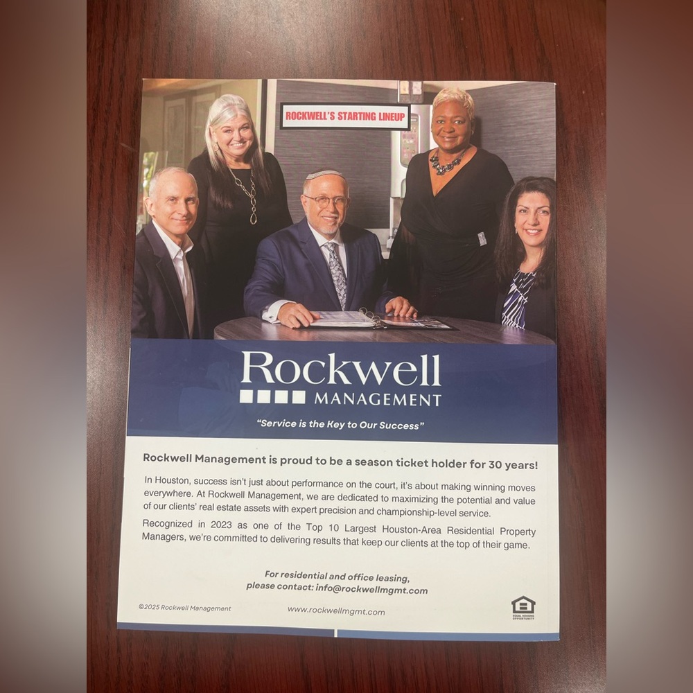 Houston Rockets Lift Off 2024 2025 Program book - Picture 2 of 4